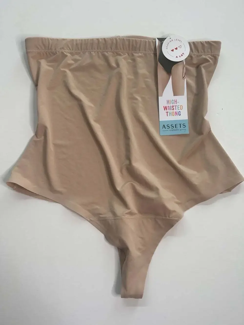 Assets By Spanx Women’s High Waisted Thong In Nude, Sz.1X